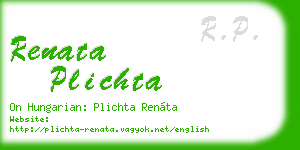 renata plichta business card